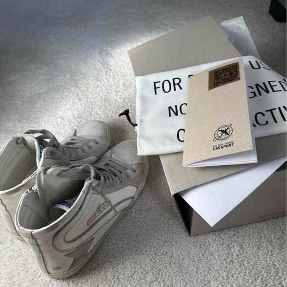 Golden Goose Slide High White/Ice/Grey - Picture 3 of 7